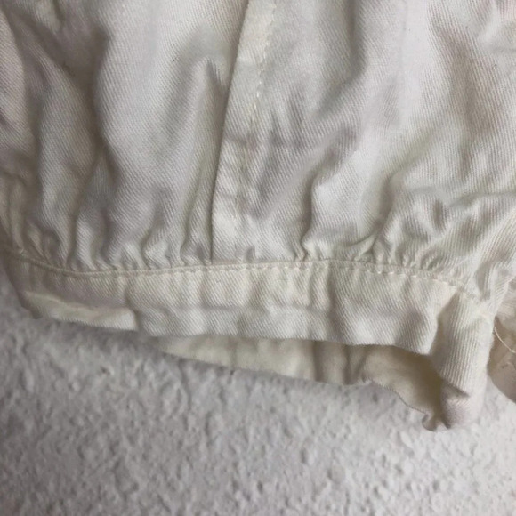 Shorts outfit Peek sleeveless blouse navy and H&M shorts white size 6-12 months - Picture 11 of 12